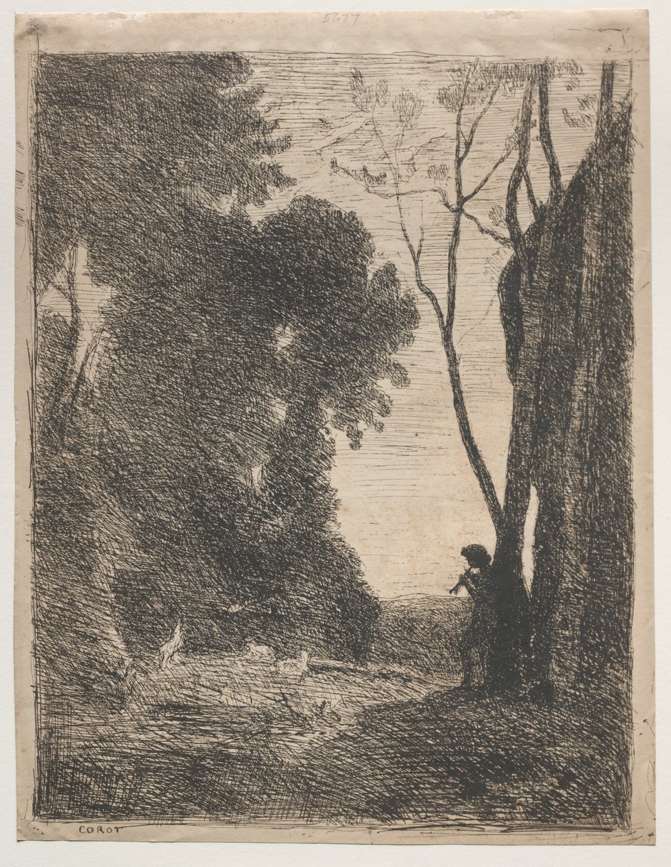 Küçük Çoban, 1855. by Jean Baptiste Camille Corot
