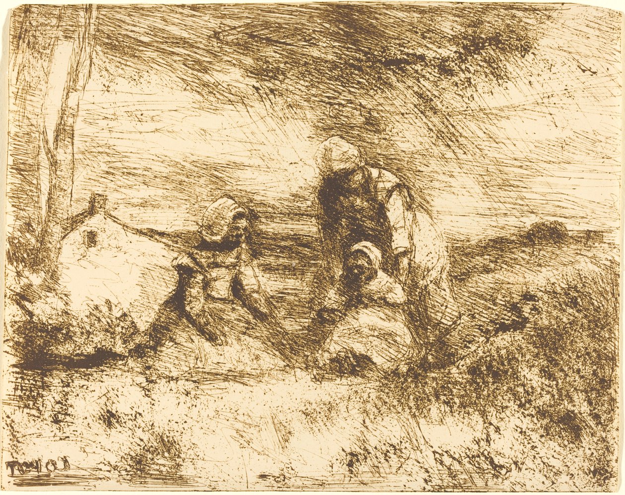 Küçük Kız Kardeş Küçük Kız Kardeş, 1854. by Jean Baptiste Camille Corot