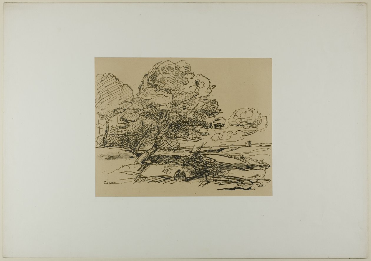 Yalnız Kule by Jean Baptiste Camille Corot