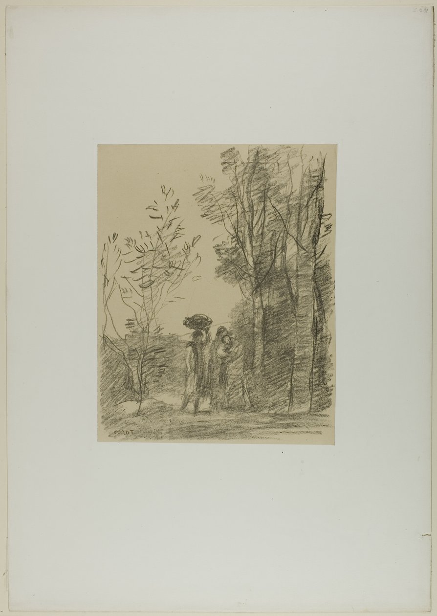 Ormanda Buluşma by Jean Baptiste Camille Corot