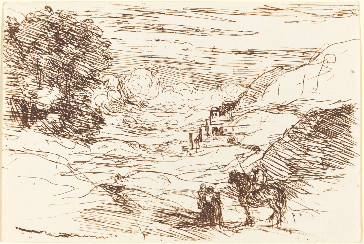 Paladinler (Les Paladinler) by Jean Baptiste Camille Corot