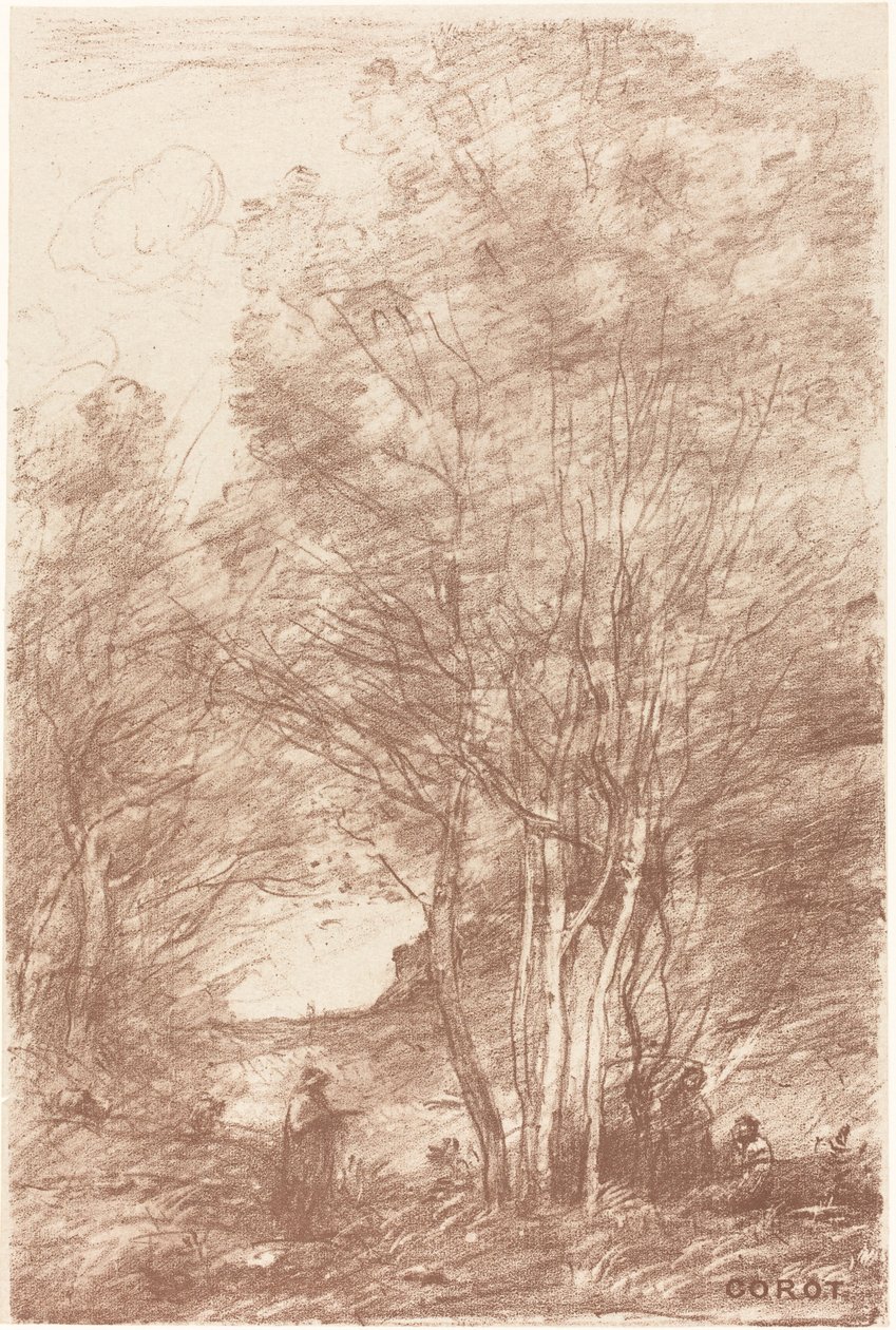 Filozofların Geri Dönüşü by Jean Baptiste Camille Corot