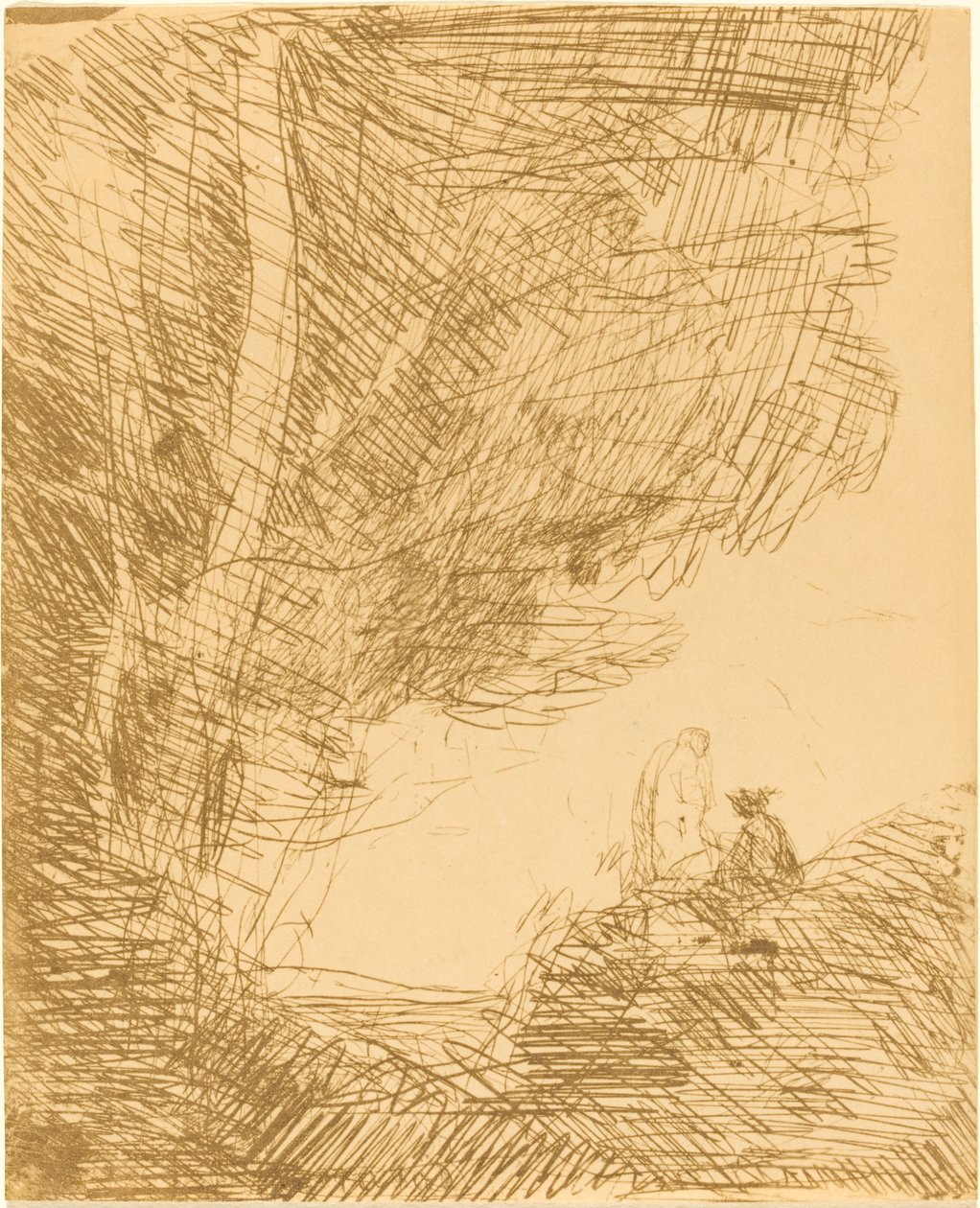 Şair ve İlham Perisi (Le Poete et la muse) by Jean Baptiste Camille Corot