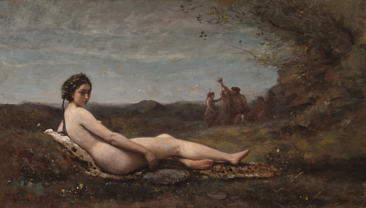 Repose, 1860, c. 18651870. by Jean Baptiste Camille Corot