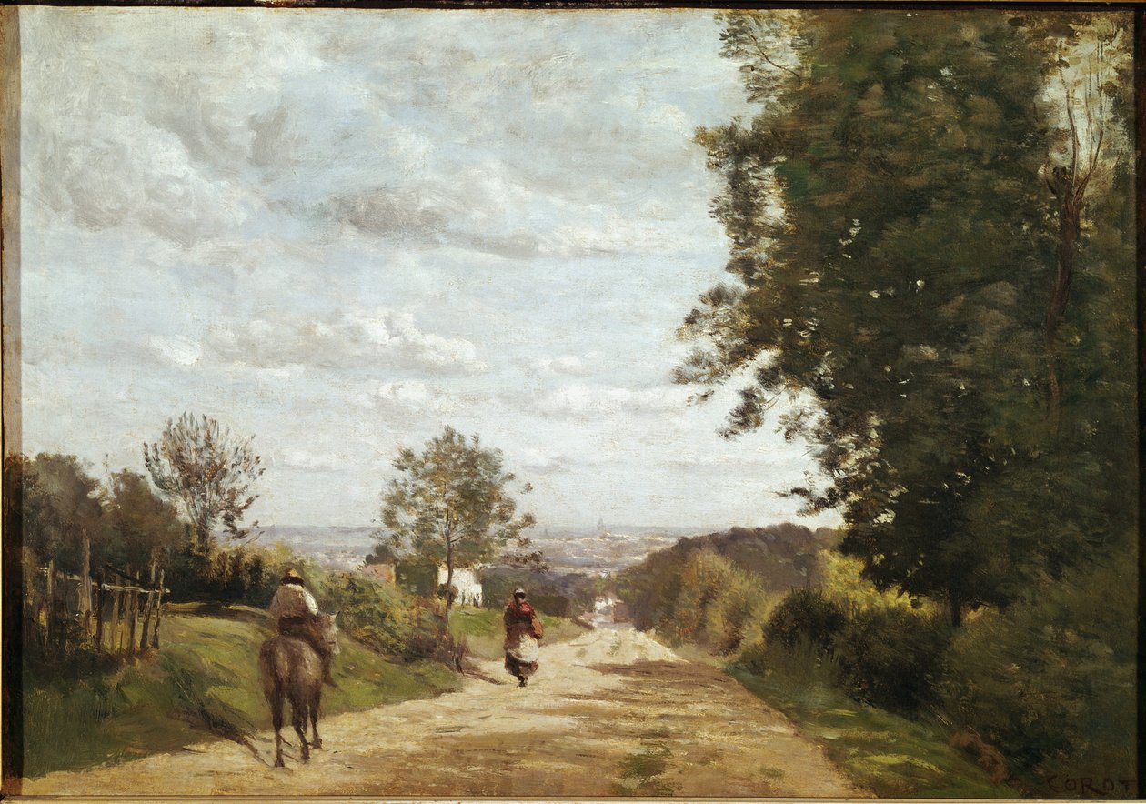 Sevr yolu (tuval üzerine yağlı boya by Jean Baptiste Camille Corot