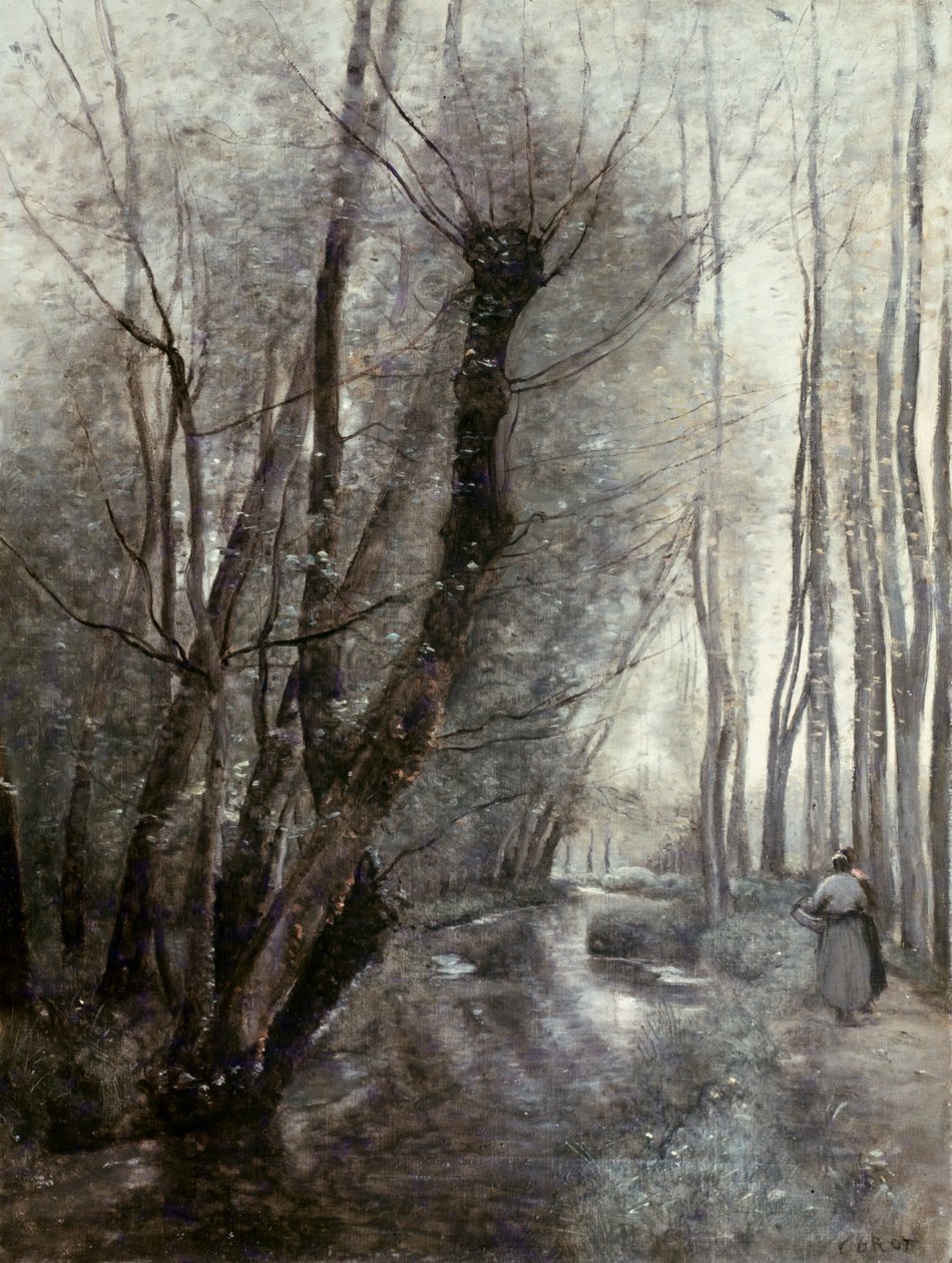 akış by Jean Baptiste Camille Corot