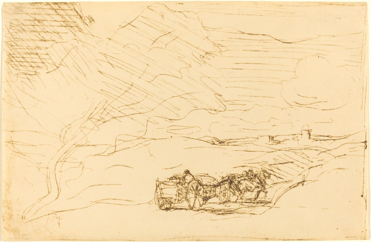 Kasabaya Giden Vagon (Le Chariot allant a la ville) by Jean Baptiste Camille Corot