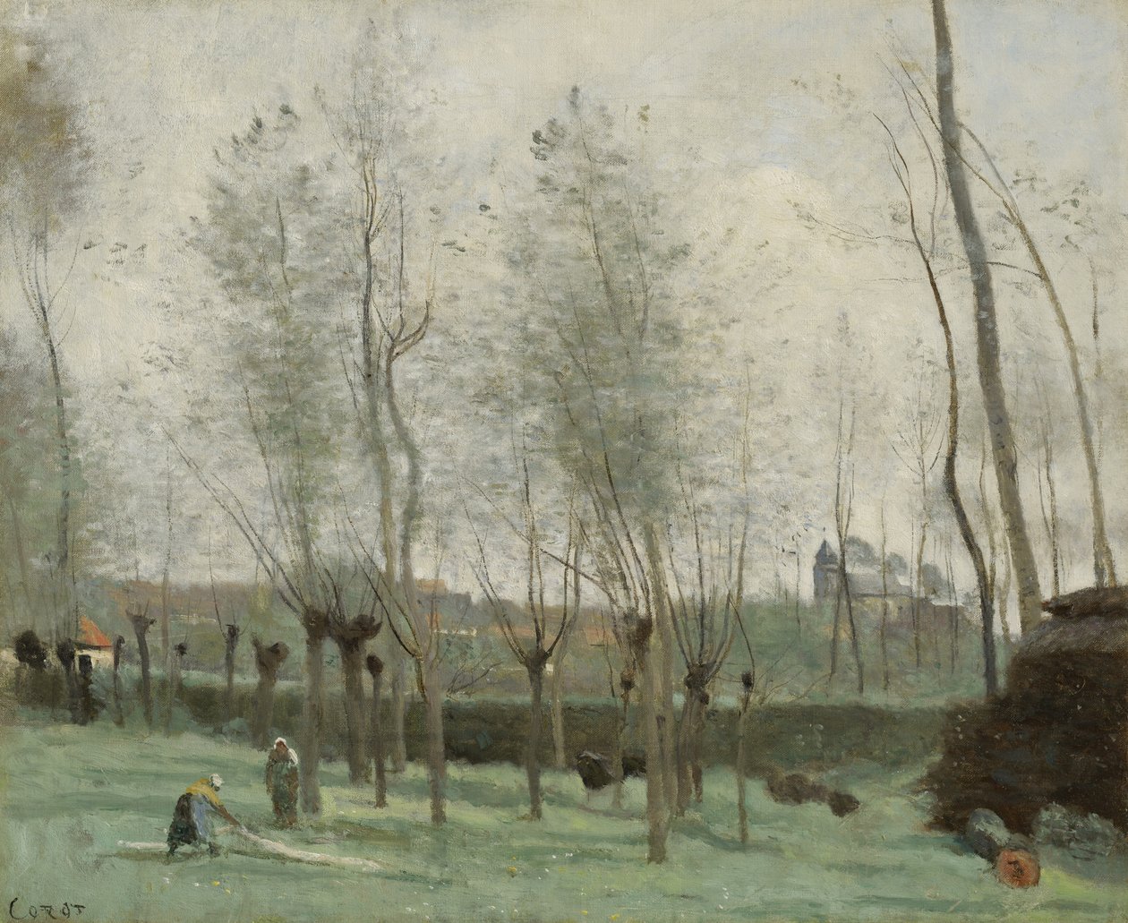 Söğüt Korusunda Çamaşırcı Kadınlar, 1871 by Jean Baptiste Camille Corot
