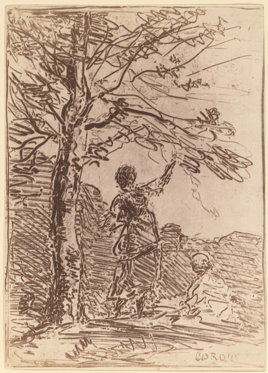Genç Kadın ve Ölüm La Jeune Fille et la Mort, 1854. by Jean Baptiste Camille Corot