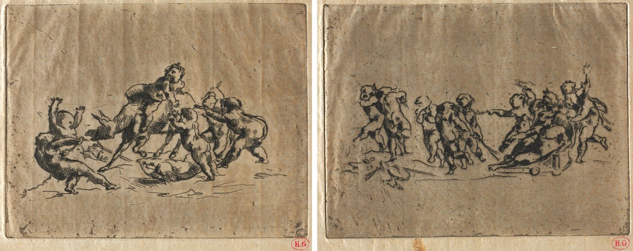 Çocuklar ve Eşek ile Bacchanal by Jean Baptiste Carpeaux