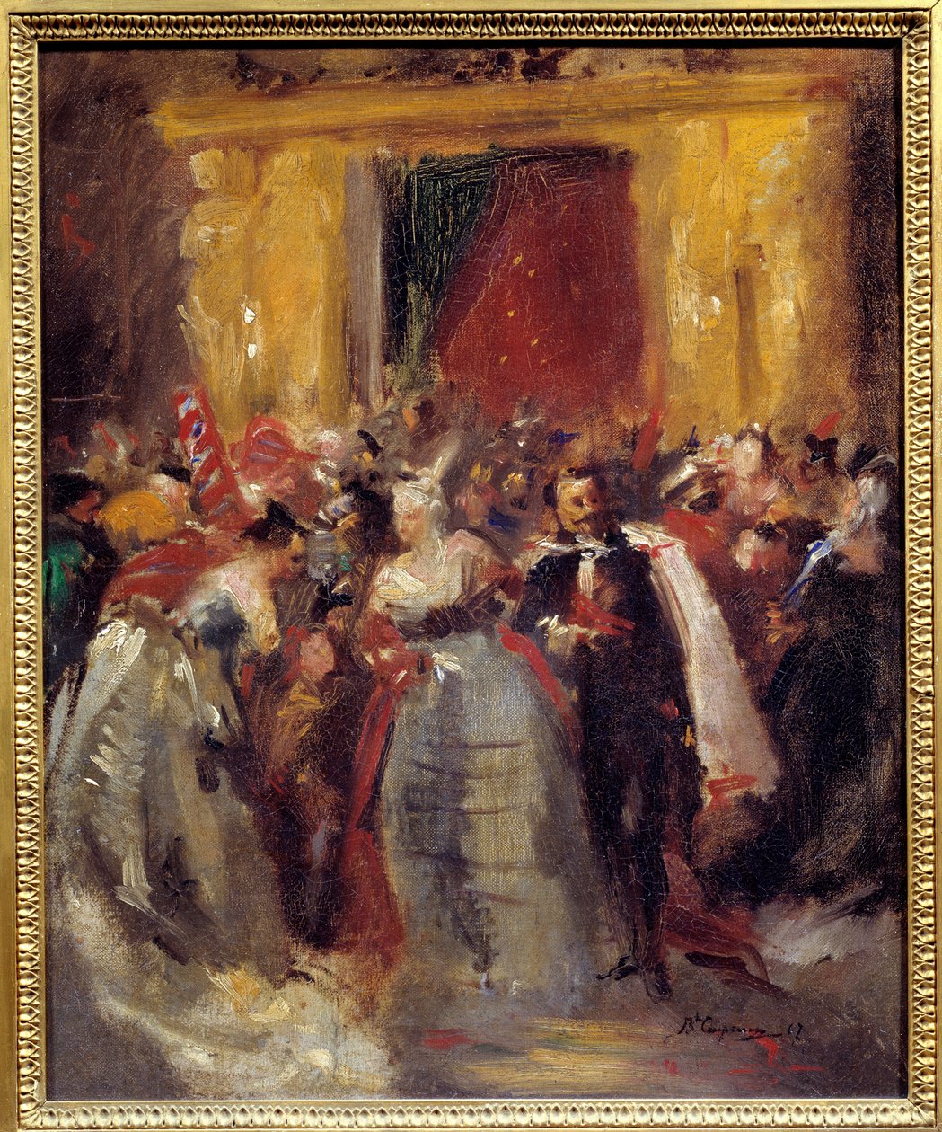 Tuileries sarayındaki balo kostümü: III. Napolyon (1808-1873) ve Castiglione Kontesi (1837-1899, ünlü İtalyan fahişe) (Virginia Elisabetta Luisa Carlotta Antonietta Teresa Maria Oldoini). Jean Baptiste (Jean-Baptiste) Sazan tarafından boyama by Jean Baptiste Carpeaux