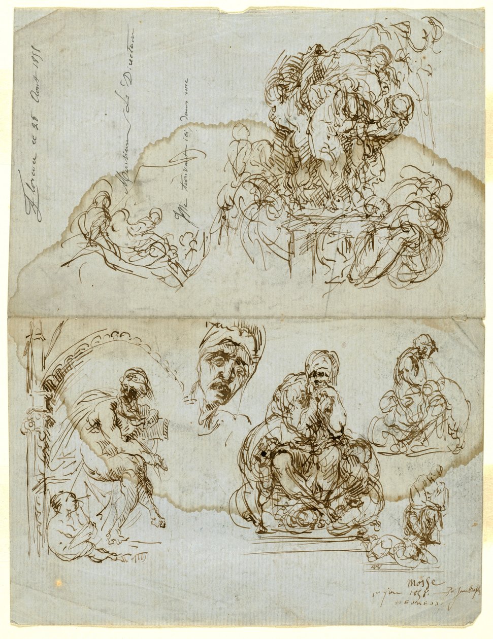 Ugolino Grubu Çalışmaları ile Bitmemiş Mektup by Jean Baptiste Carpeaux