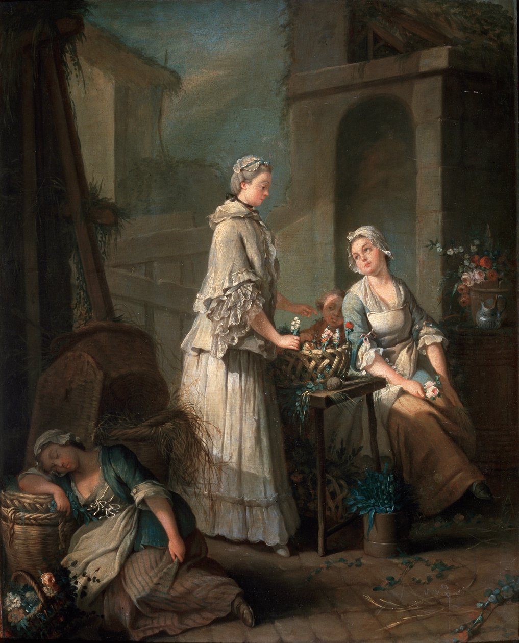 Bir Çiçek Kız, c1795-c1799. by Jean Baptiste Charpentier the Elder