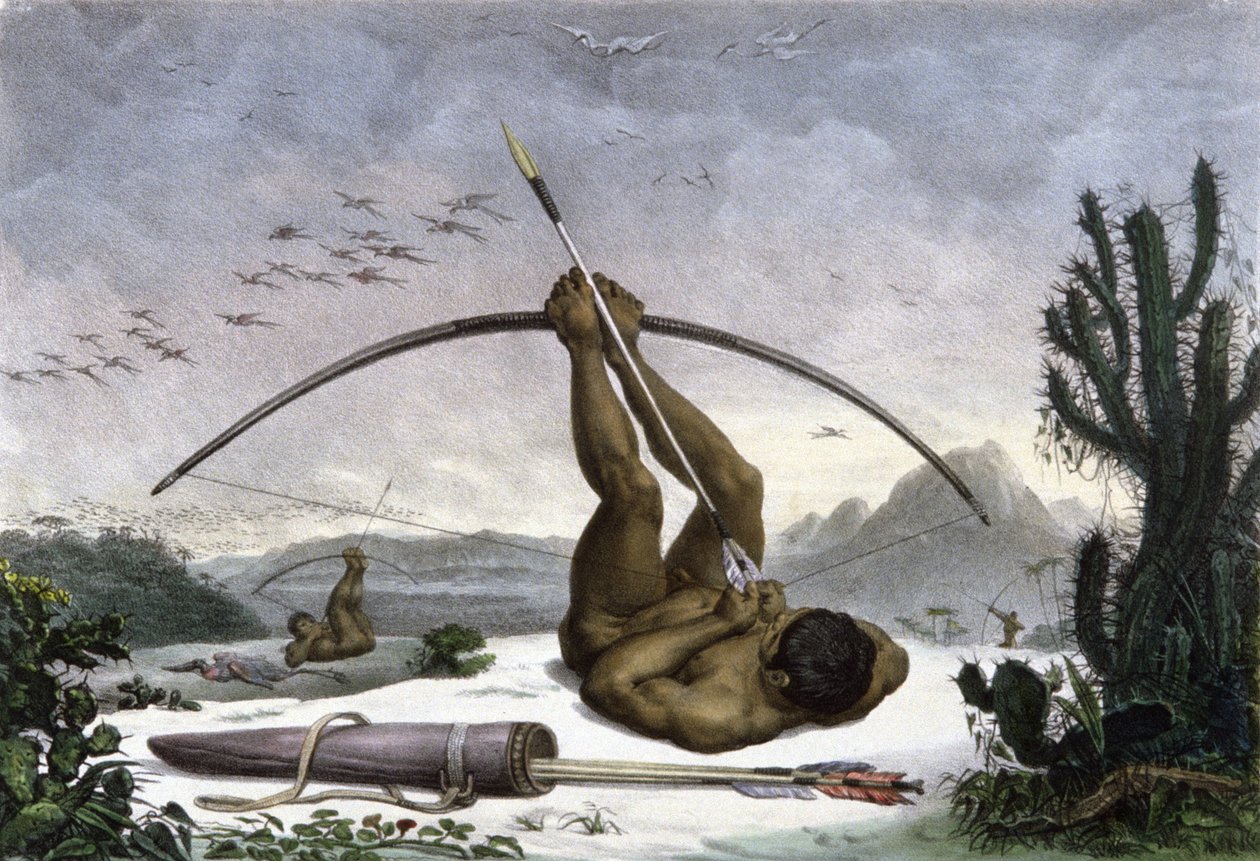 yayı çeken Hintliler by Jean Baptiste Debret