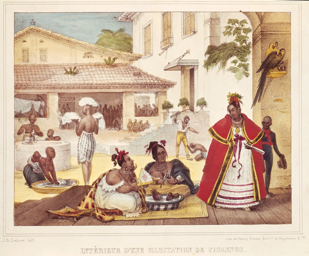 Bir çingenenin evinin içi, Brezilya by Jean Baptiste Debret