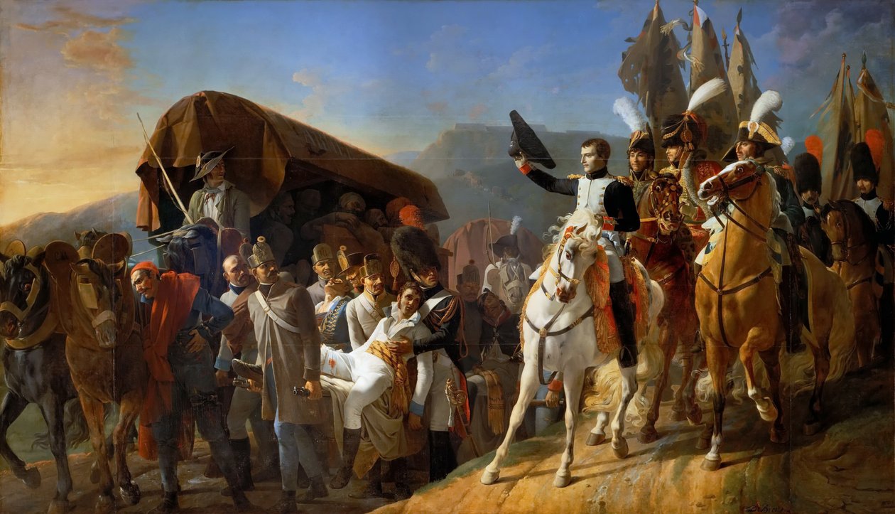 Napolyon, Yaralıların Cesaretine Saygı Gösterir by Jean Baptiste Debret