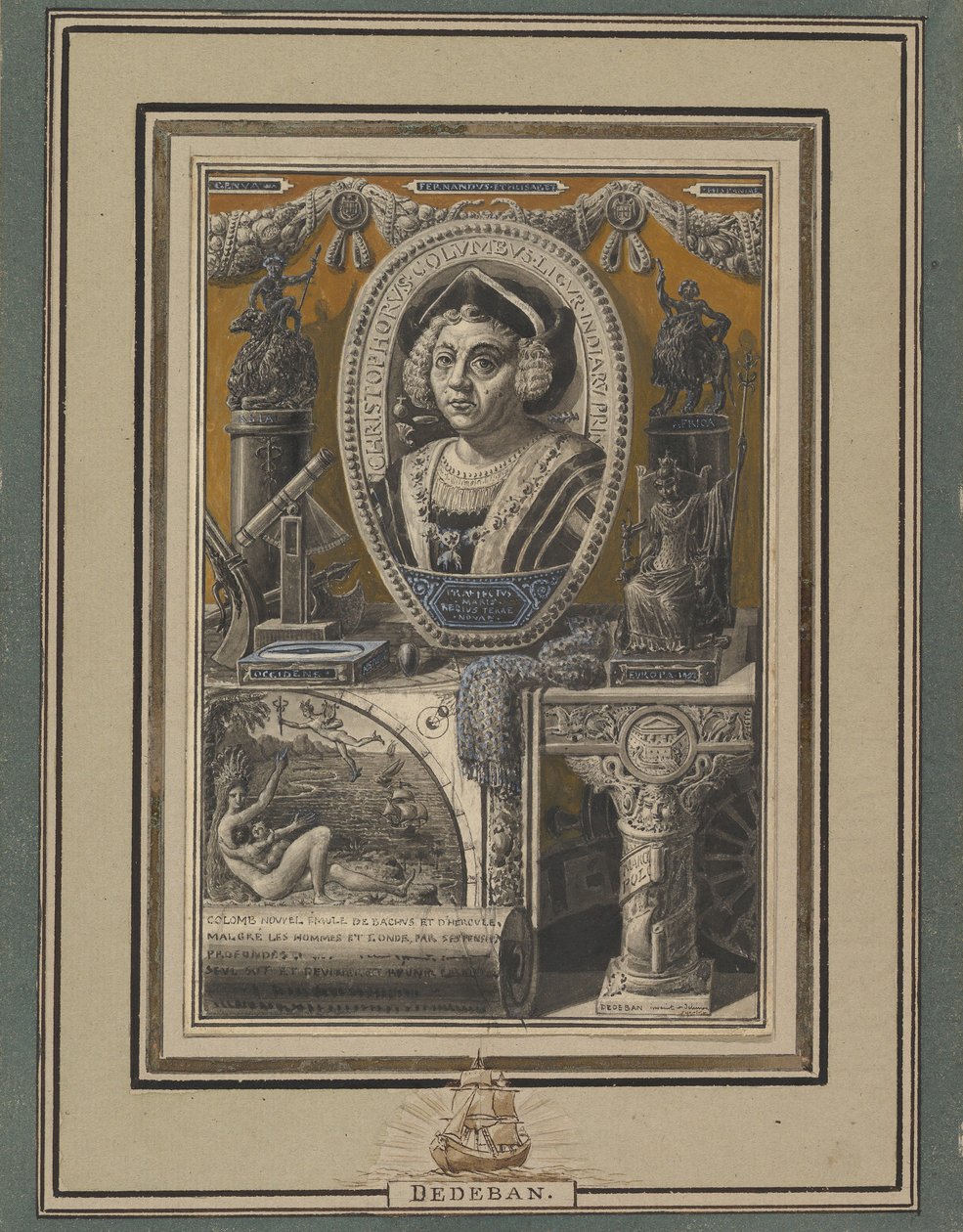 Christopher Columbus, n.d. by Jean Baptiste Dedeban