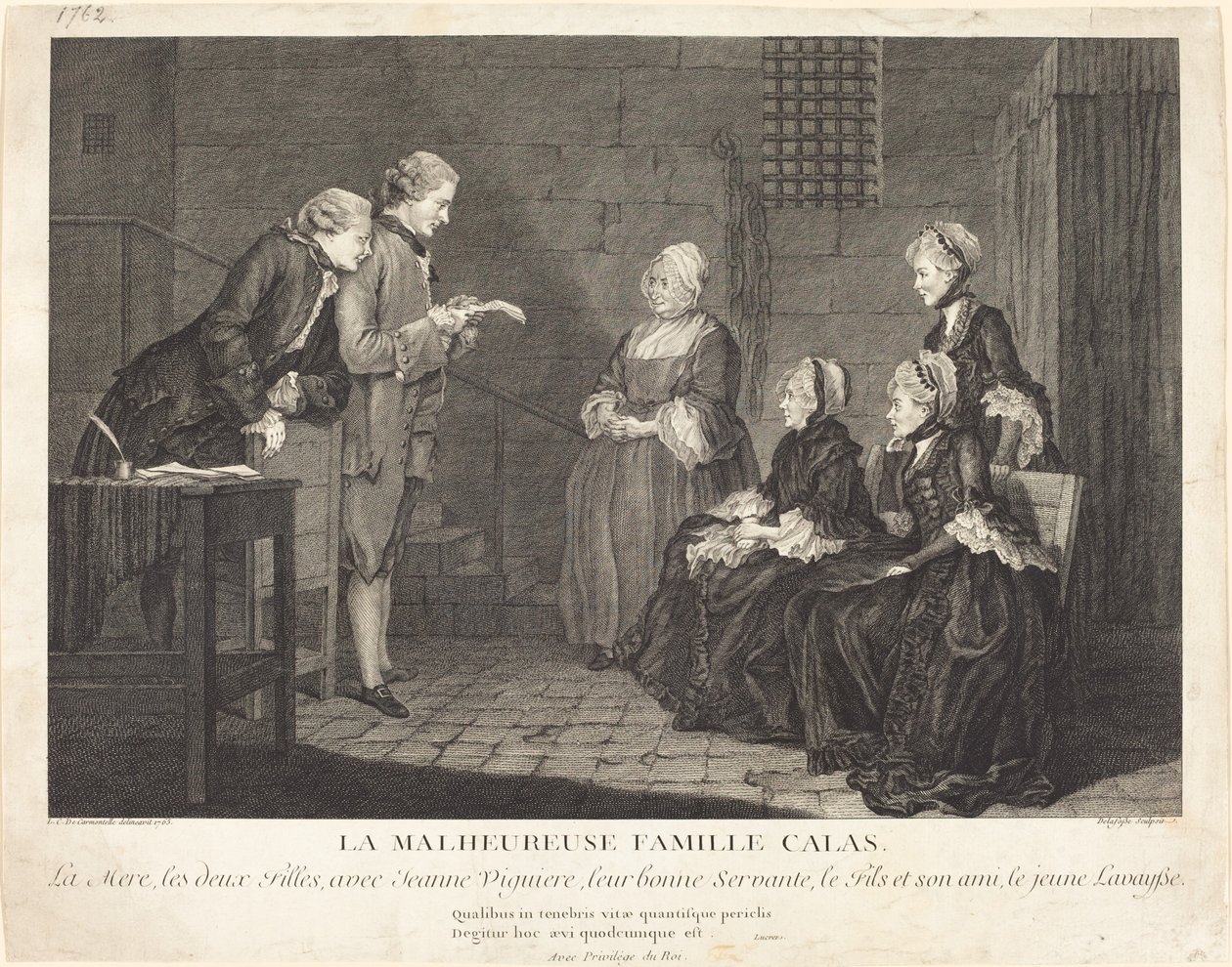 Talihsiz Calas Ailesi by Jean Baptiste Delafosse, after Louis de Carrogis, called Carmontelle