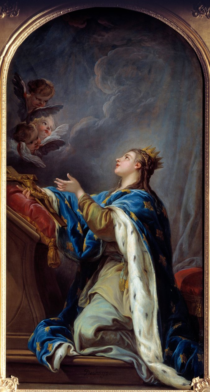 Saint Joan of France (tuval üzerine yağlı boya) by Jean Baptiste Deshays