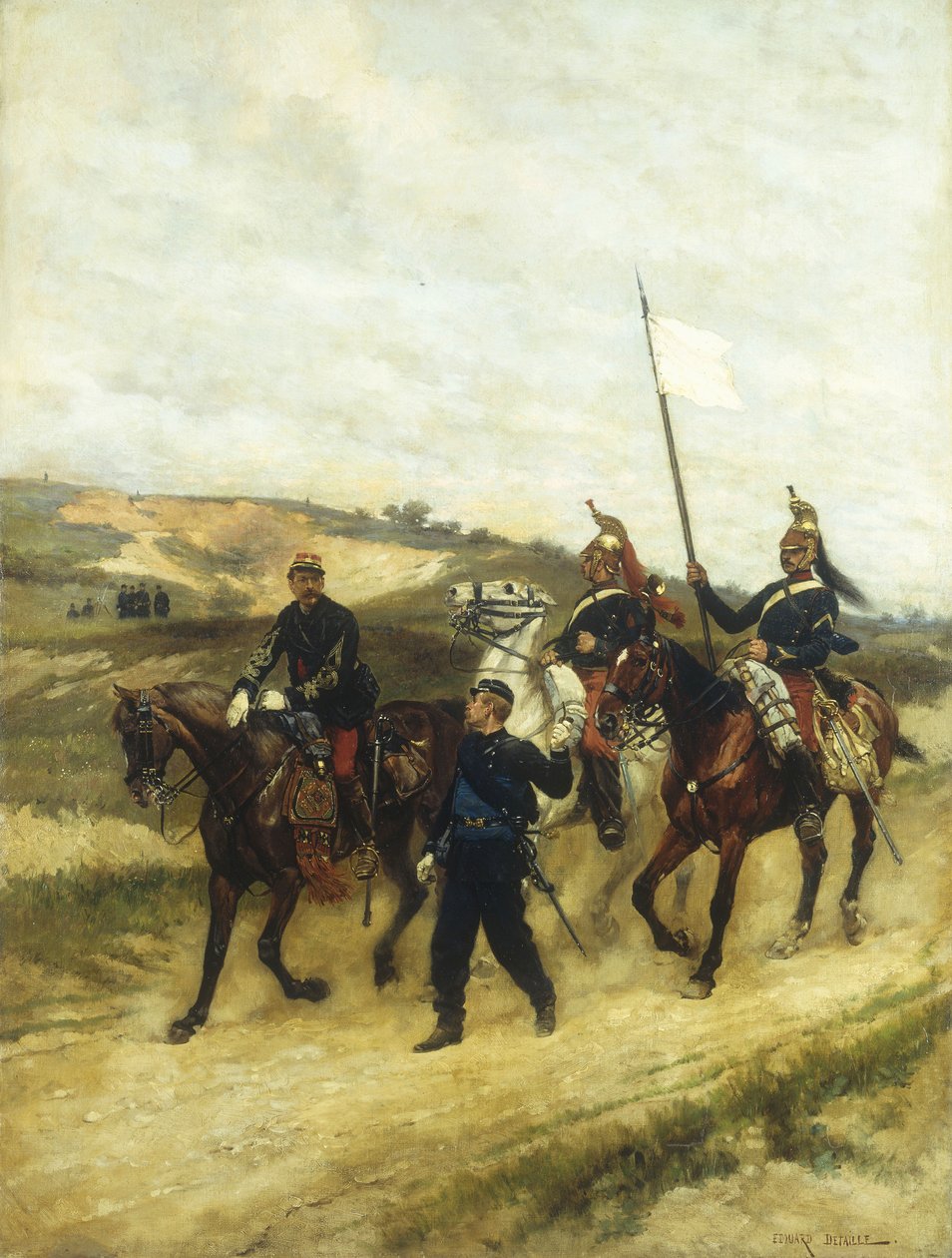 Süvari Dairesi ve Ejderhalar by Jean Baptiste Edouard Detaille