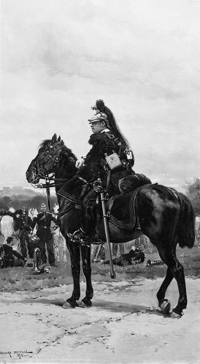 Atlı Bir Ejderha, 1876. by Jean Baptiste Edouard Detaille