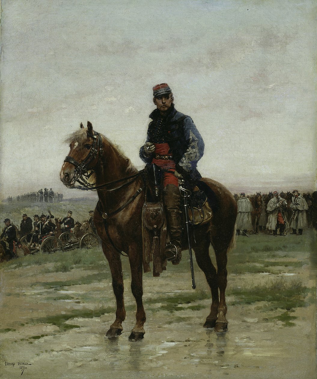 Atlı Memur, 1877. by Jean Baptiste Edouard Detaille