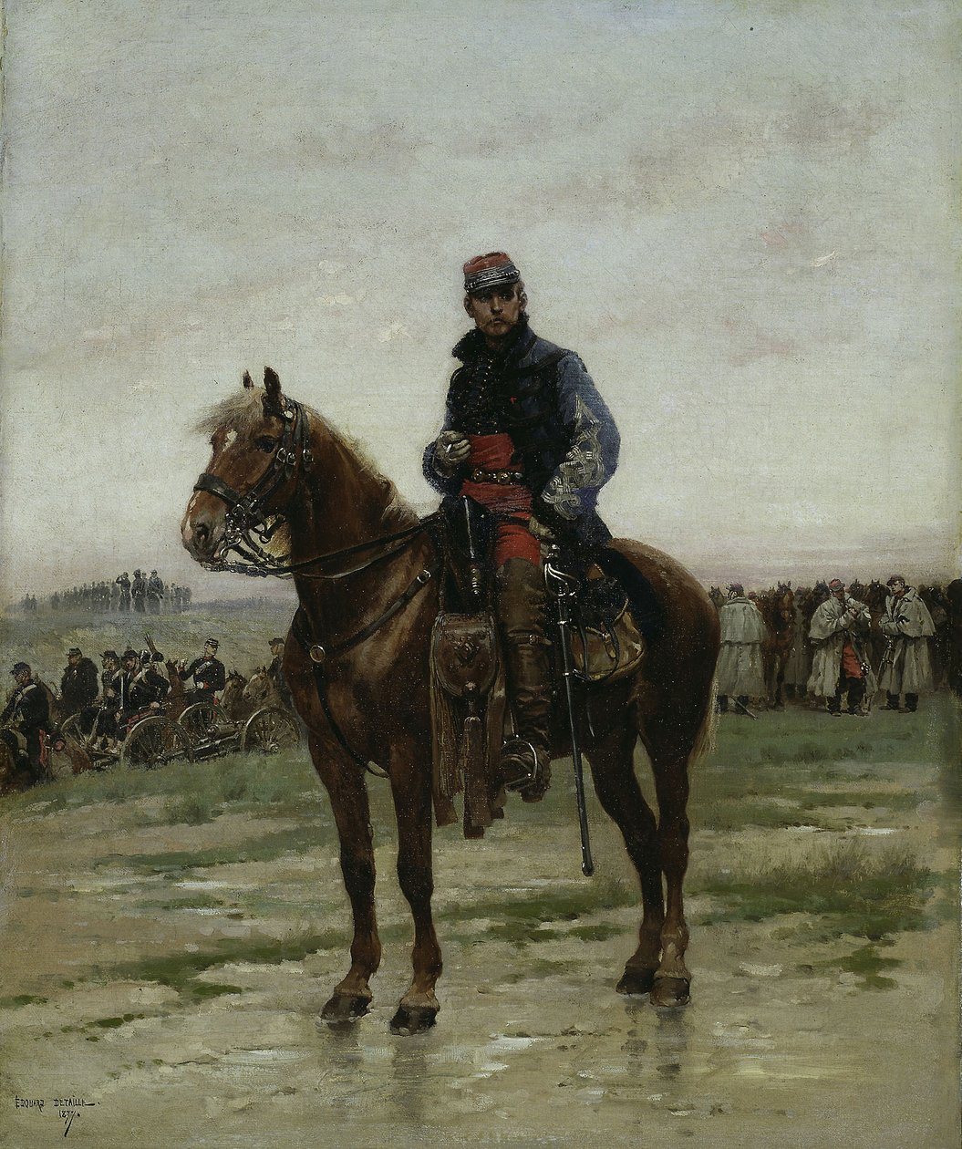Atlı Subay, 1877 by Jean Baptiste Edouard Detaille