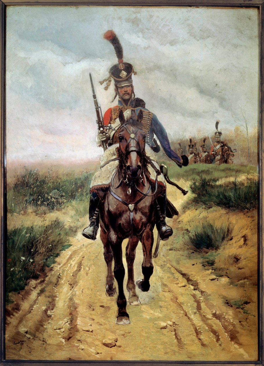 Öncü, 9. Hussars by Jean Baptiste Edouard Detaille