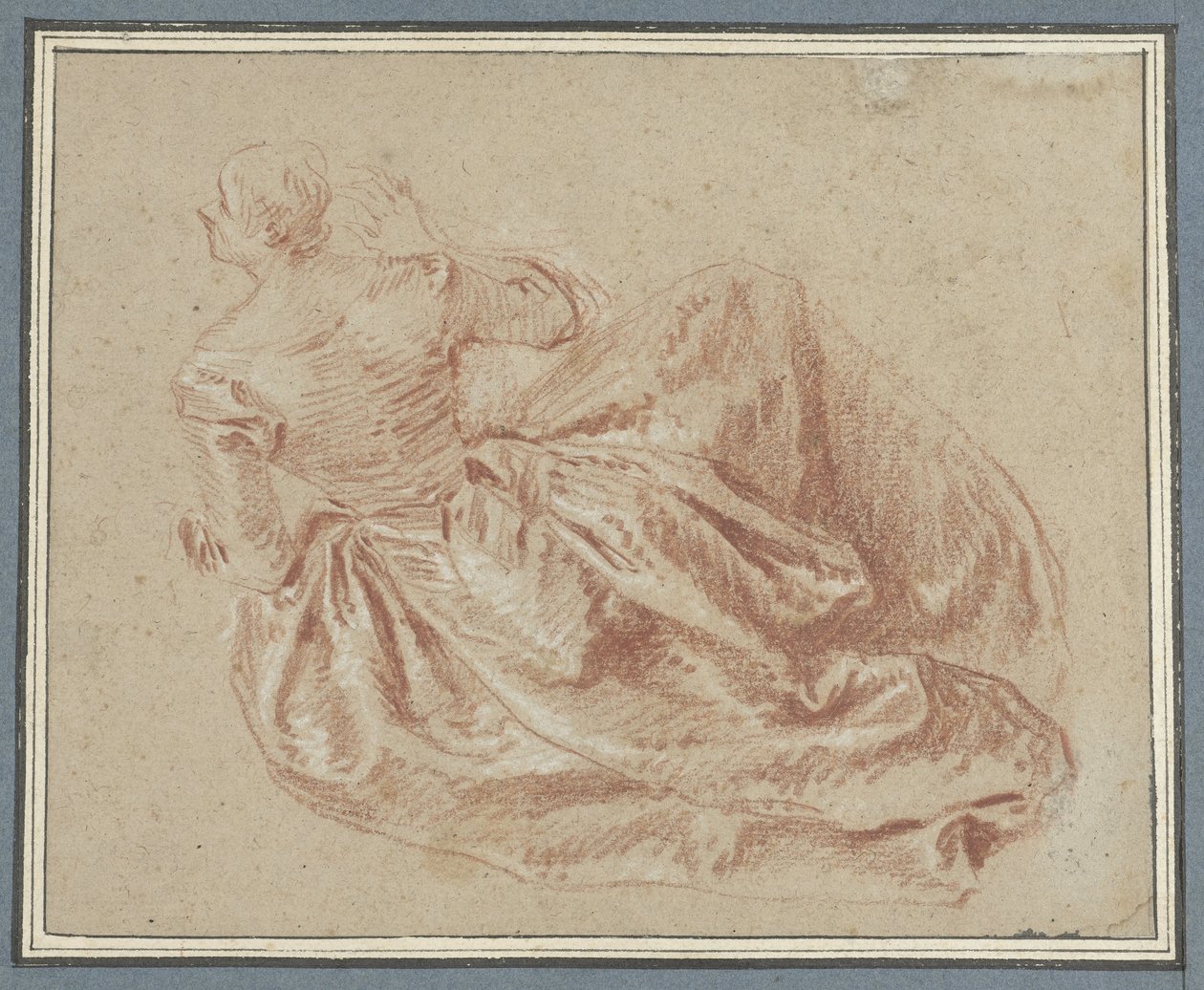 katta oturan bayan by Jean Baptiste François Pater