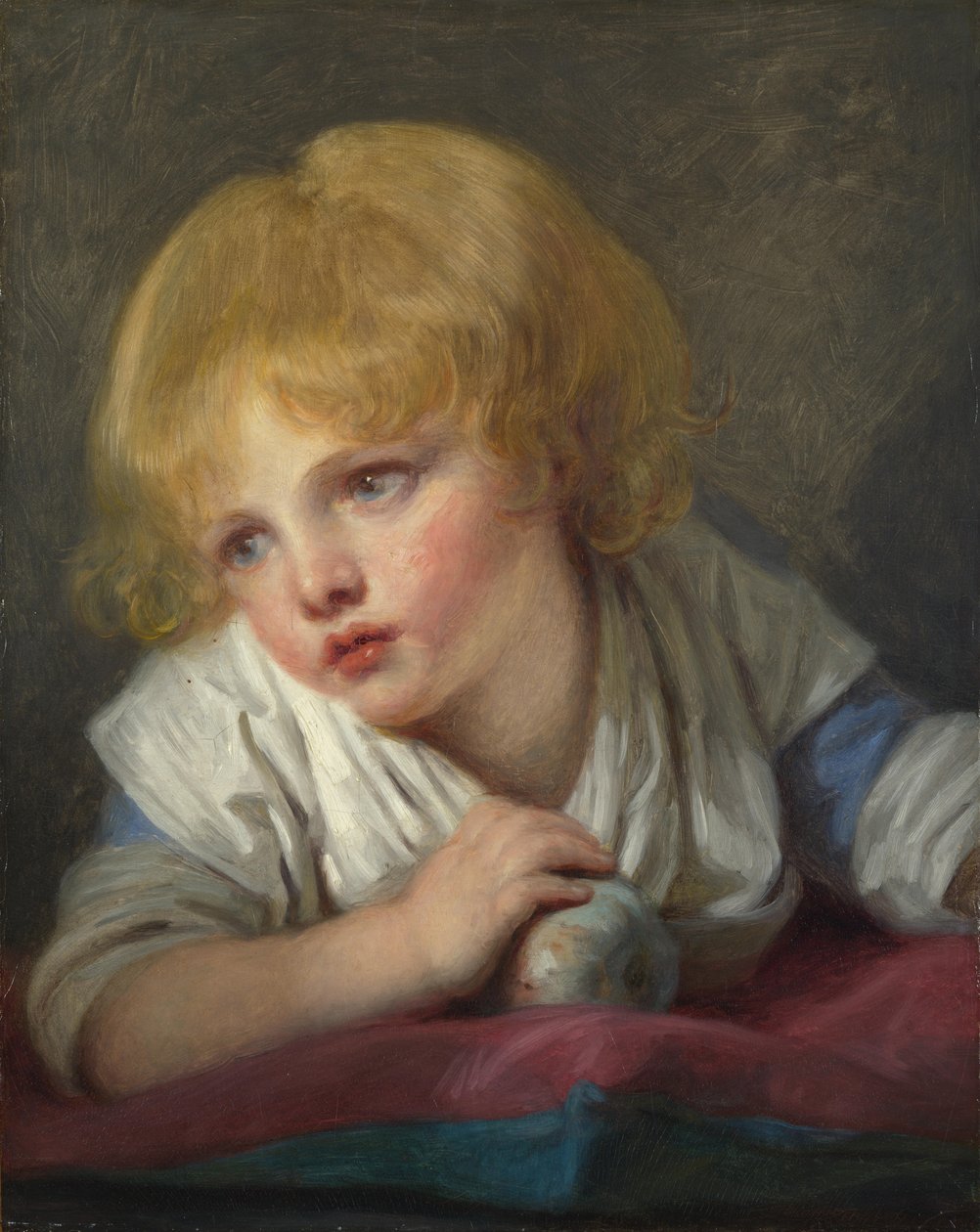 Elmalı Bir Çocuk, 18. Yüzyılın İkinci Yarısı. by Jean Baptiste Greuze