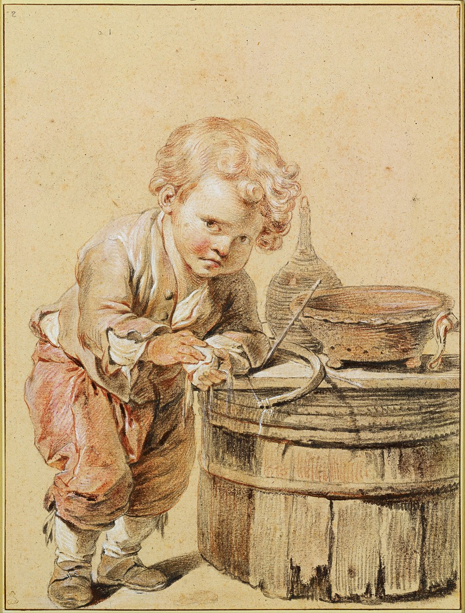 Kırık Yumurtalı Çocuk, yaklaşık 1756 by Jean Baptiste Greuze