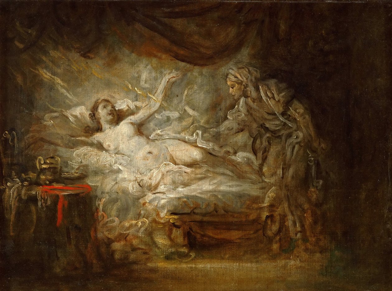 Jüpiter ve Aegina by Jean Baptiste Greuze