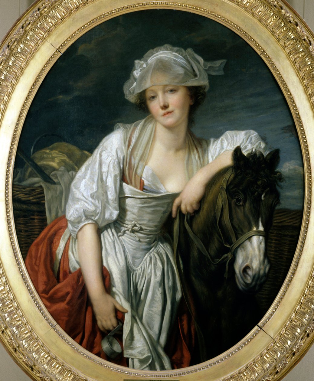Sütçü Kız Tablosu Jean Baptiste Greuze (1725-1805) 18. yüzyıl Güneşi. 1.06x0.86 m Paris, Louvre Müzesi. by Jean Baptiste Greuze