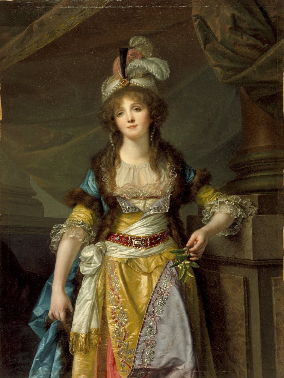 Türk Süslü Elbiseli Bir Bayan Portresi, c.1790 by Jean Baptiste Greuze
