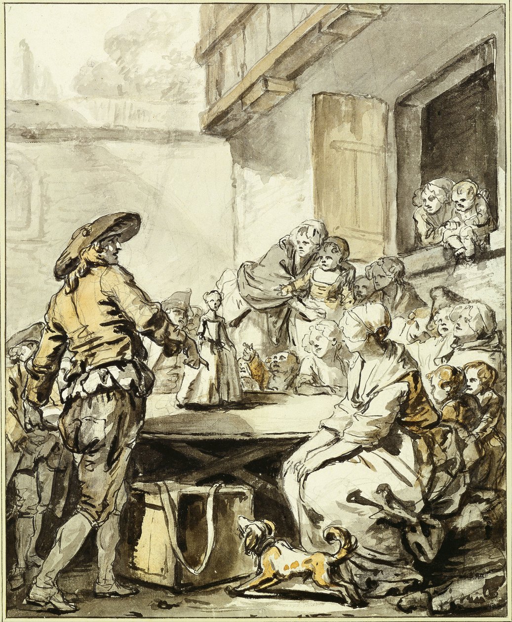 Dans Eden Bebekli Savoyard by Jean Baptiste Greuze
