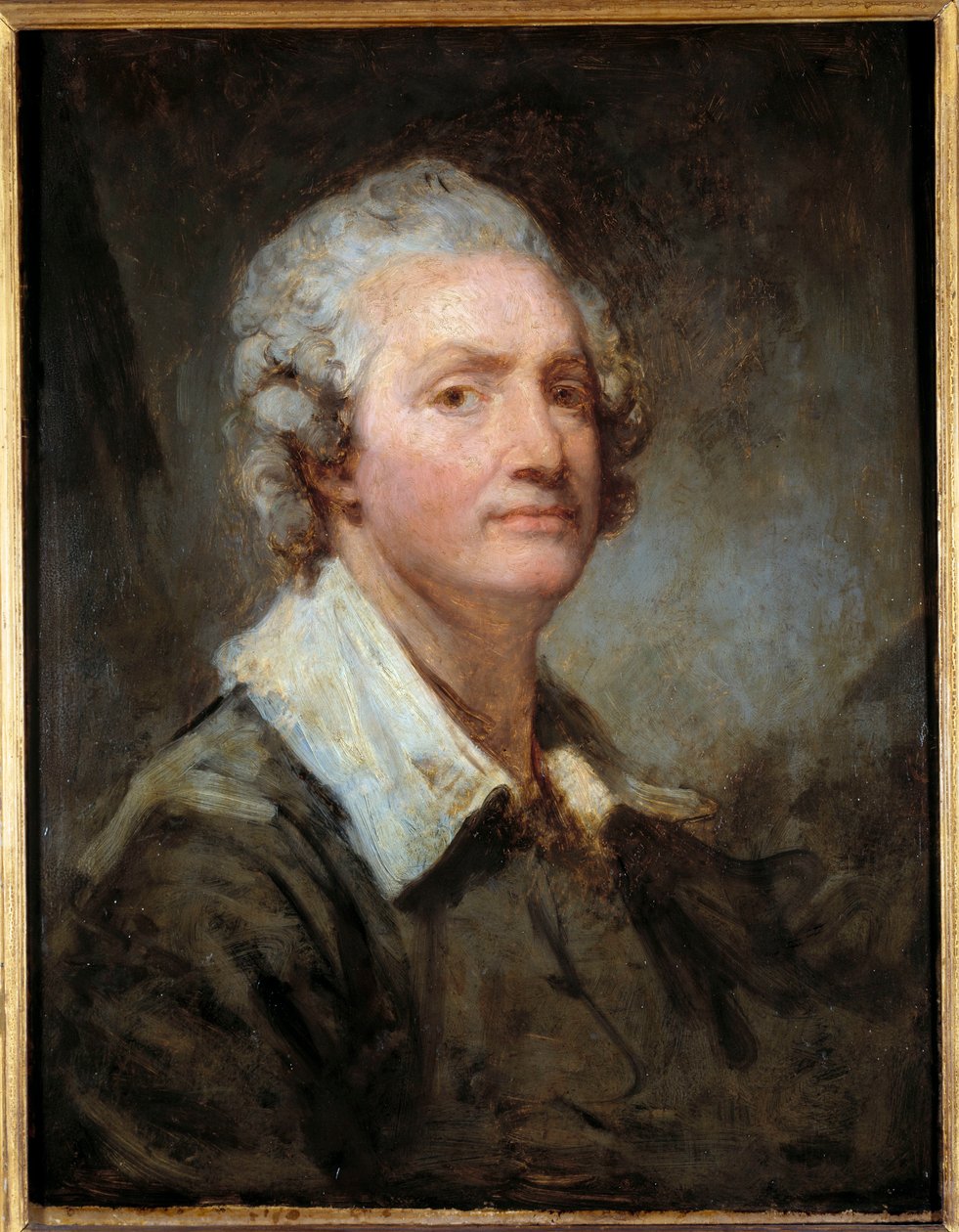 Kendi Portresi Jean Baptiste Greuze (1725-1805) 18. yüzyıl Güneşi. 0,65x0,51 m by Jean Baptiste Greuze