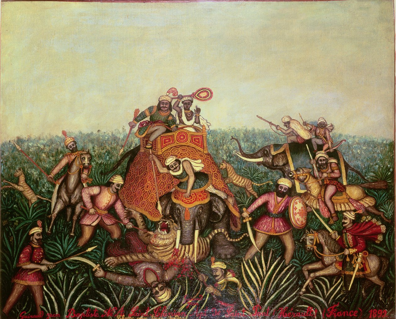 Kaplan Avı, 1892 by Jean Baptiste Guiraud