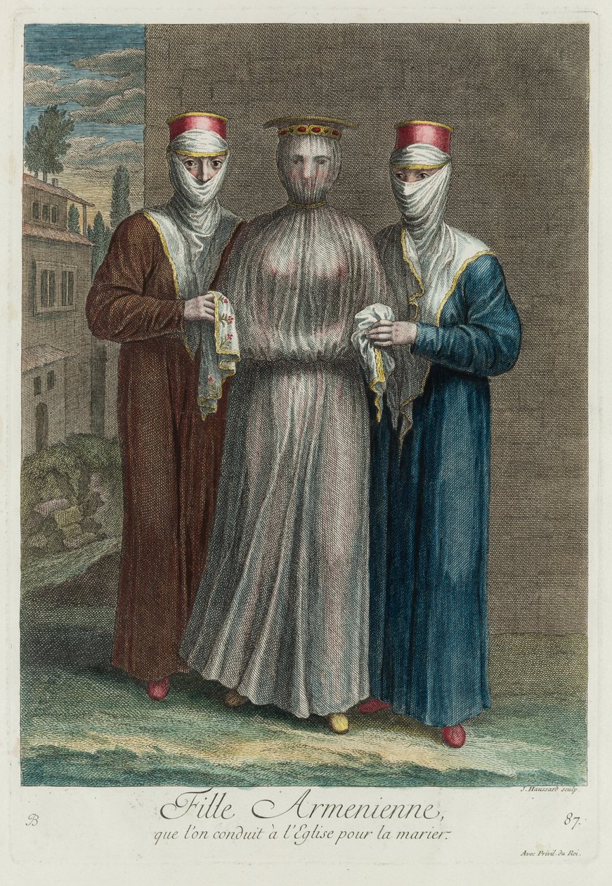 Düğün öncesi Ermeni gelini, 1714. by Jean Baptiste Haussard