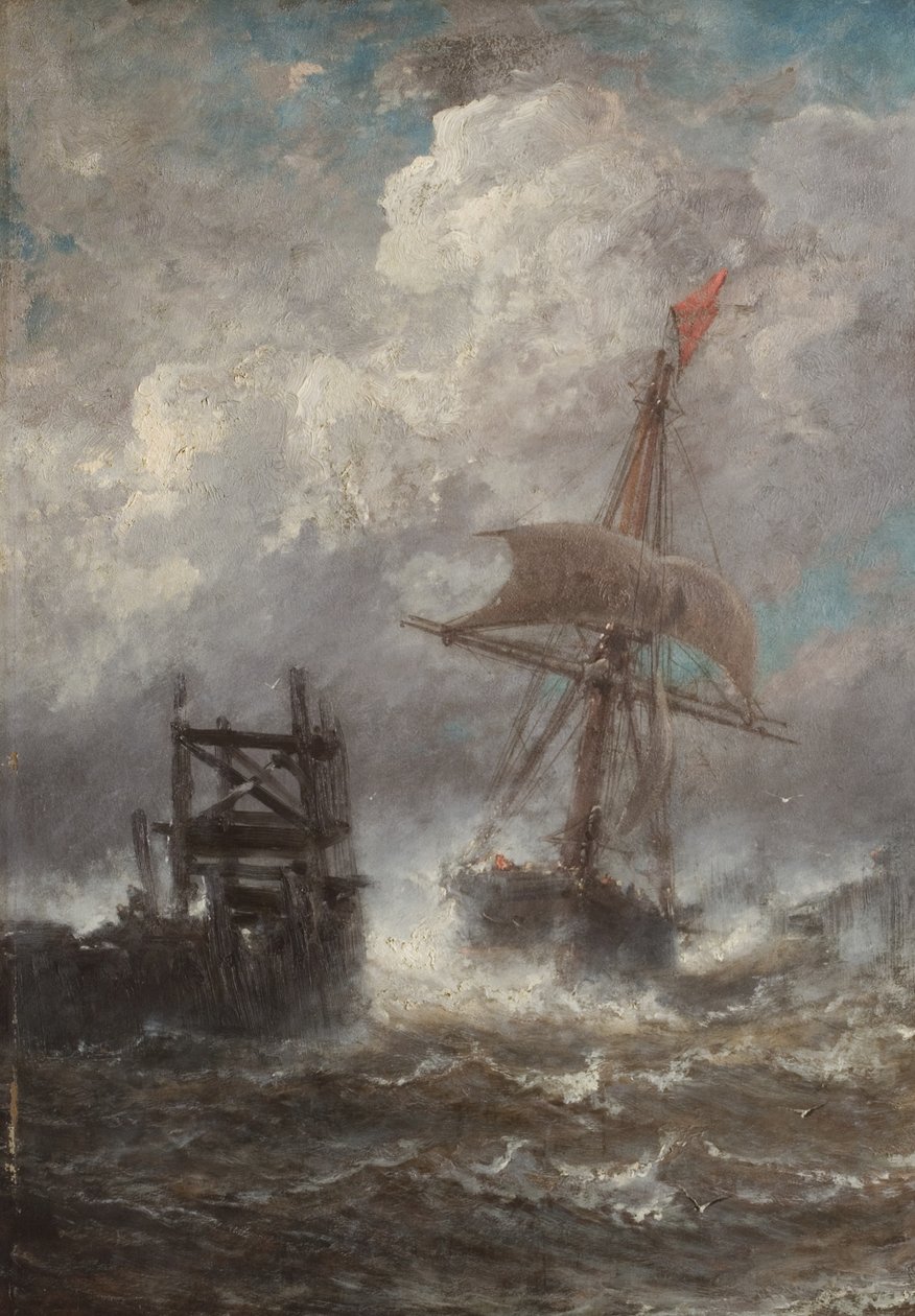 Gemili Deniz Manzarası, 1870 by Jean Baptiste Henri Durand Brager