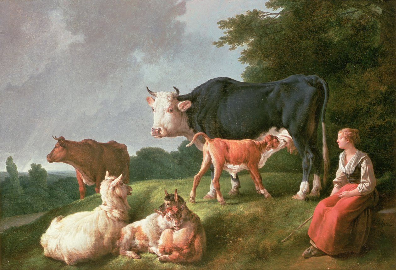 pastoral sahne by Jean Baptiste Huet