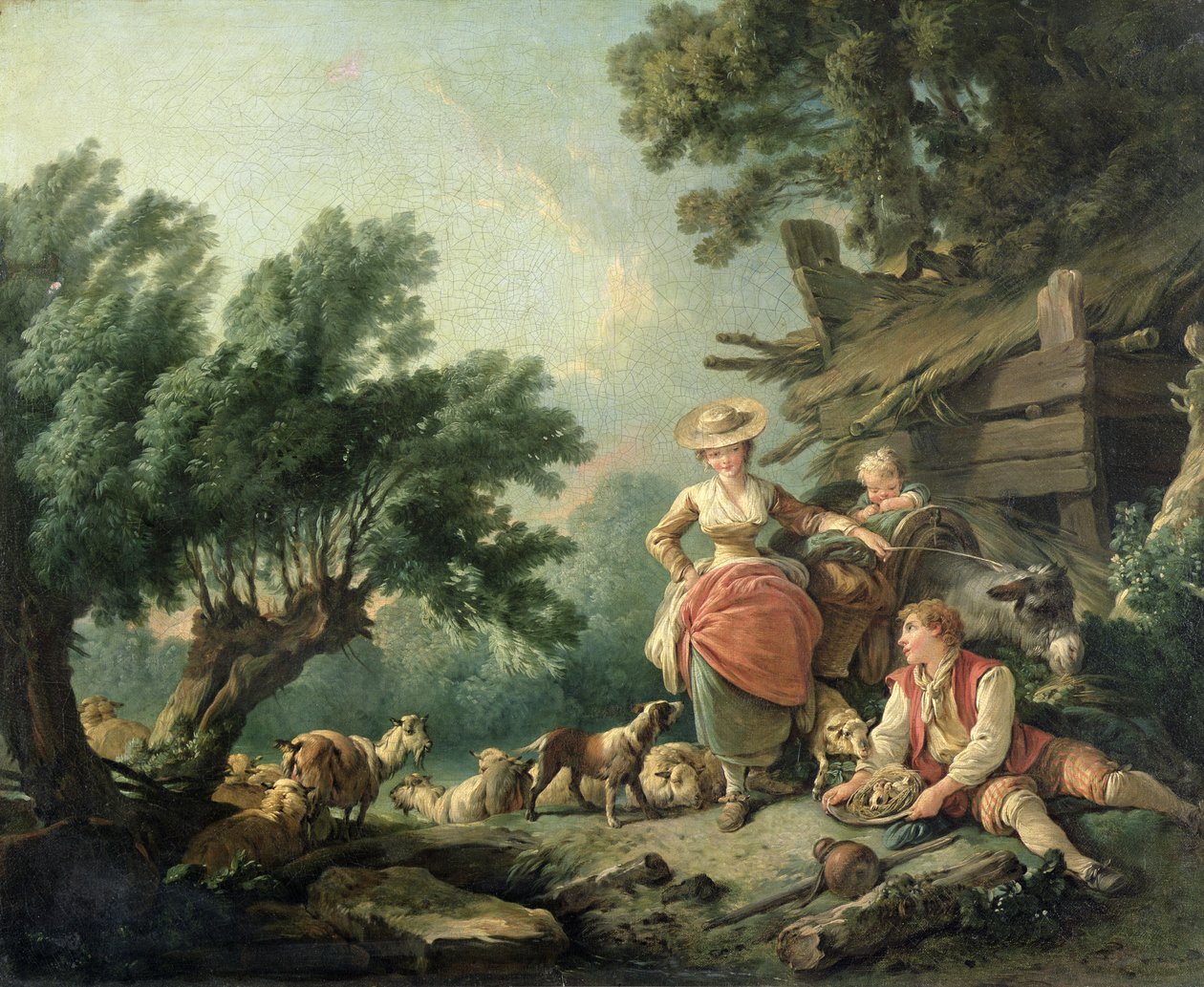 pastoral sahne by Jean Baptiste Huet