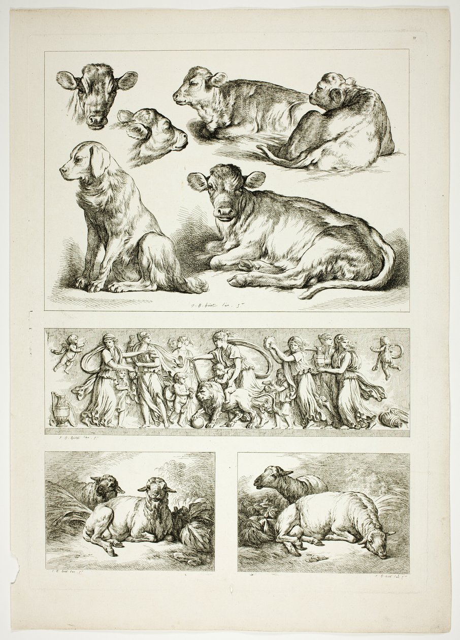 Oeuvres de JB Huet'ten 20/38 plaka by Jean Baptiste Huet