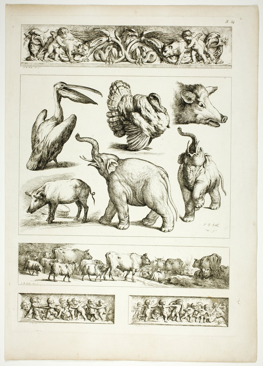 Oeuvres de JB Huet'ten 38 plaka 34 by Jean Baptiste Huet