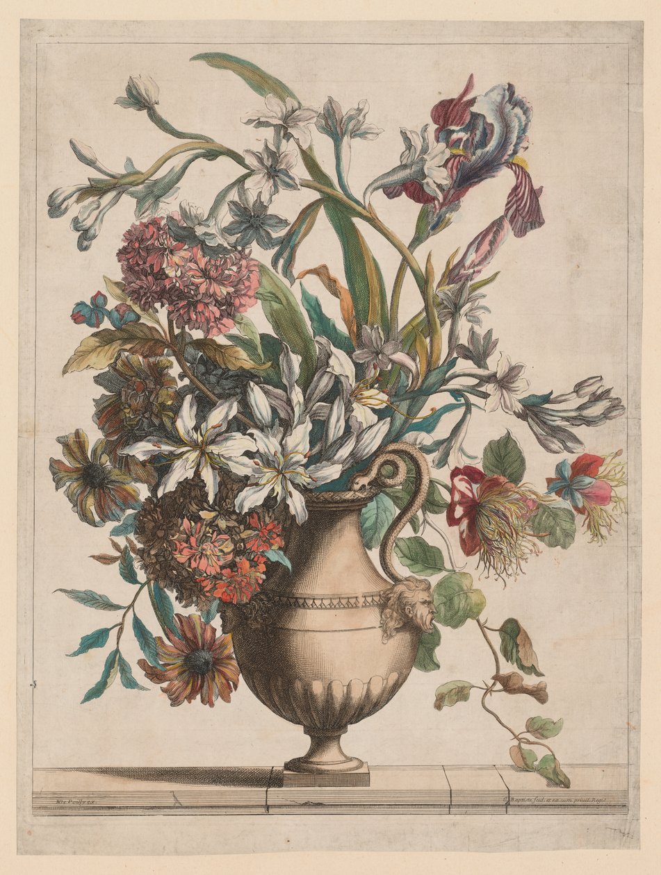 Doğadan Her Türlü Çiçeğin Liresi: Çiçek Vazosu by Jean Baptiste I Monnoyer