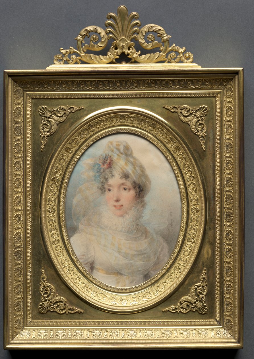 Beyaz Elbiseli Bir Kadının Portresi, 1813. by Jean Baptiste Isabey