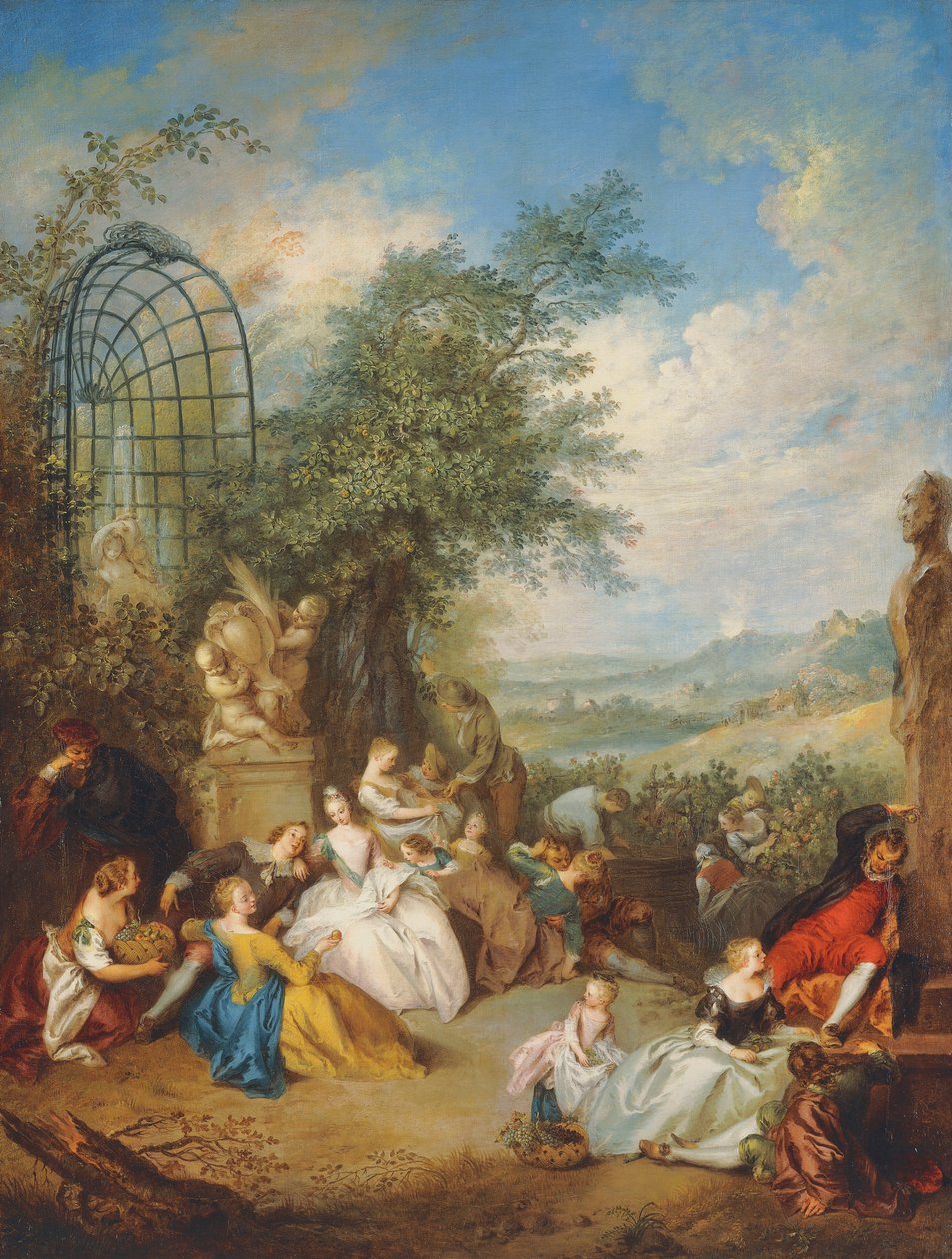 Üzüm Hasadı Sırasında Bir Fete Champetre, by Jean Baptiste Joseph Pater