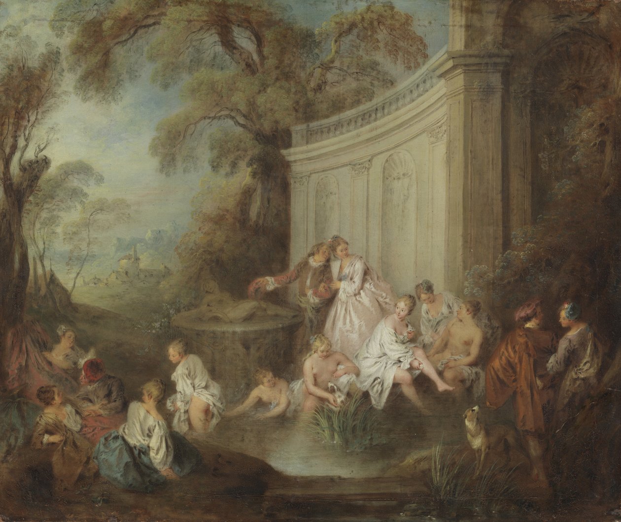 Parkta Yıkananlar by Jean Baptiste Joseph Pater
