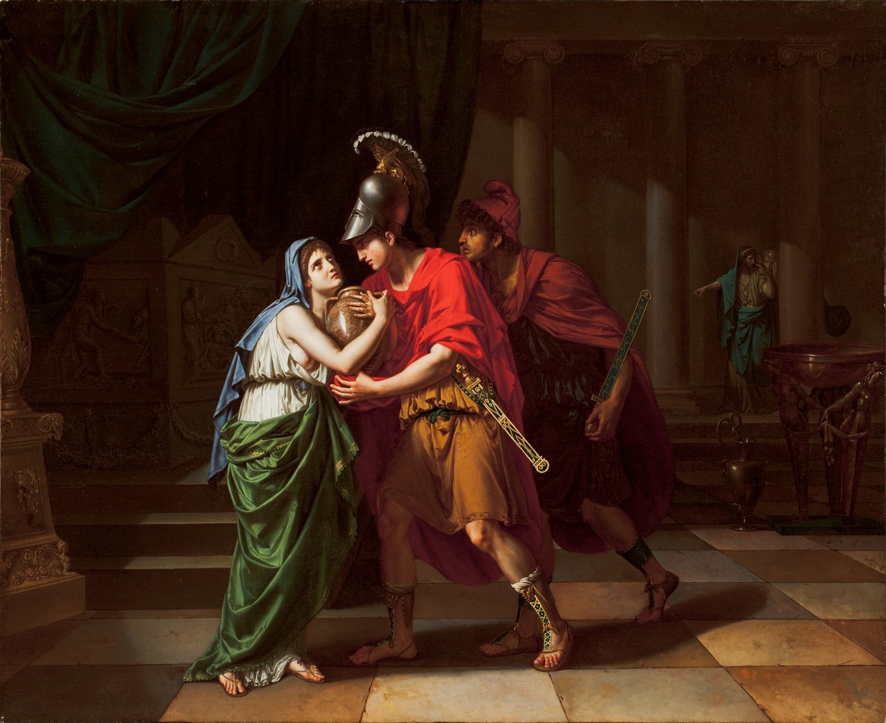 Electra Kardeşinin Küllerini Alırken, Orestes, 1826-27 by Jean Baptiste Joseph Wicar