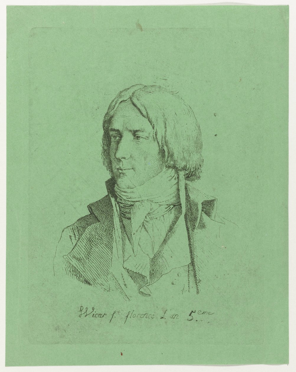 Bilinmeyen bir genç adamın portresi by Jean Baptiste Joseph Wicar