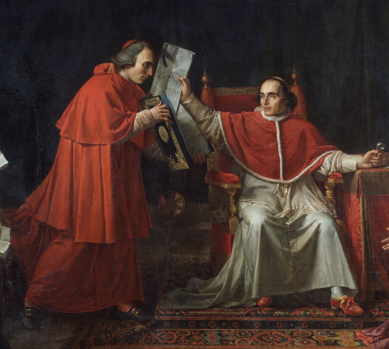 Fransa ile Kutsal Kuşatma (Aziz Kuşatma) arasındaki Konkordato İmzası, Papa VII. Pius (1742 - 1823), 15 Ağustos by Jean Baptiste Joseph Wicar